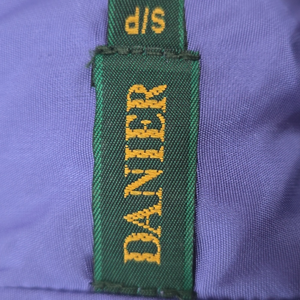 Vintage Danier 80s Blue Suede Mini Dress Leather Sweetheart Retro Sml - Picture 6 of 6